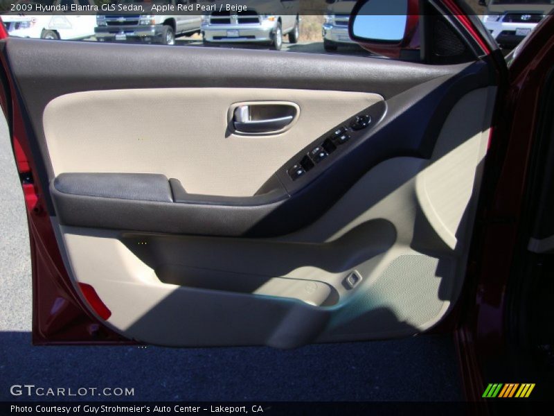 Apple Red Pearl / Beige 2009 Hyundai Elantra GLS Sedan