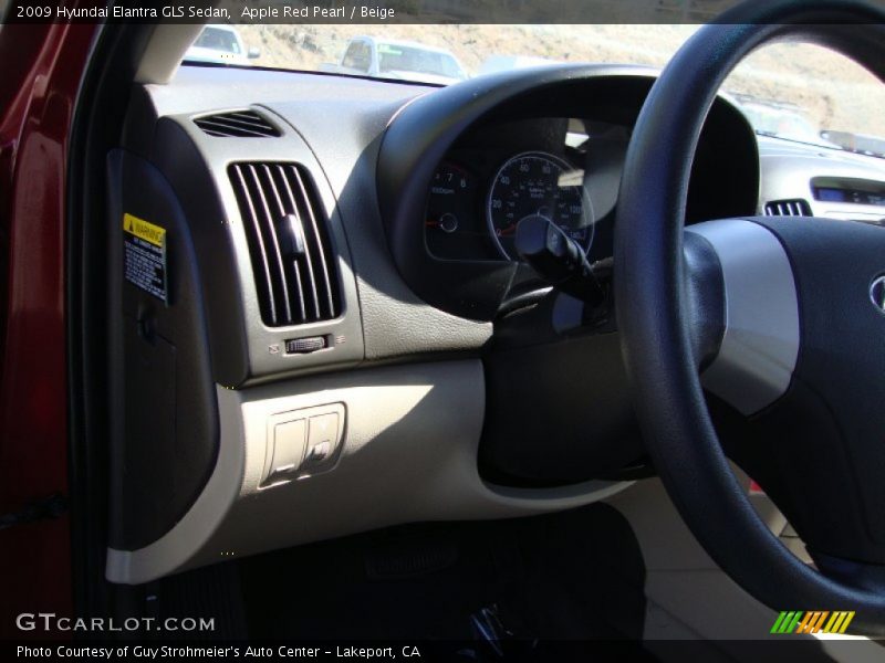 Apple Red Pearl / Beige 2009 Hyundai Elantra GLS Sedan