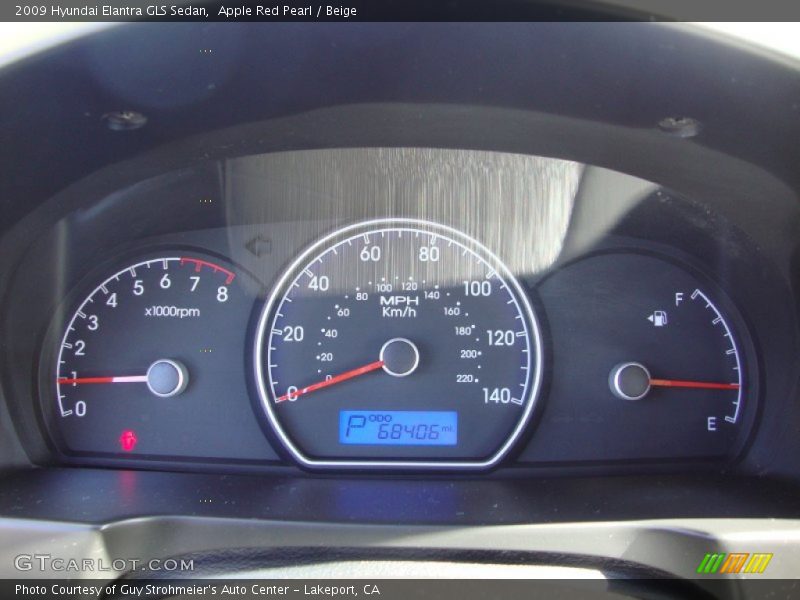 Apple Red Pearl / Beige 2009 Hyundai Elantra GLS Sedan