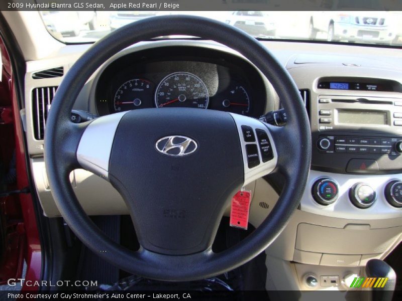 Apple Red Pearl / Beige 2009 Hyundai Elantra GLS Sedan