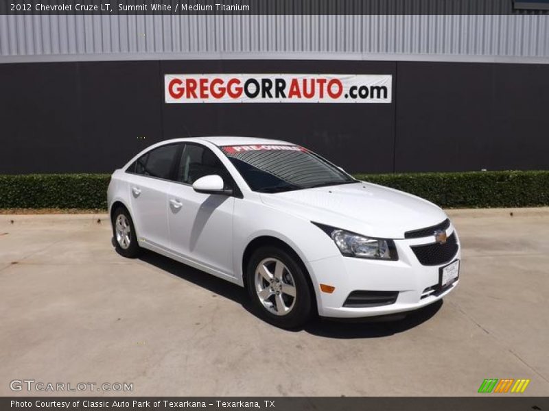 Summit White / Medium Titanium 2012 Chevrolet Cruze LT
