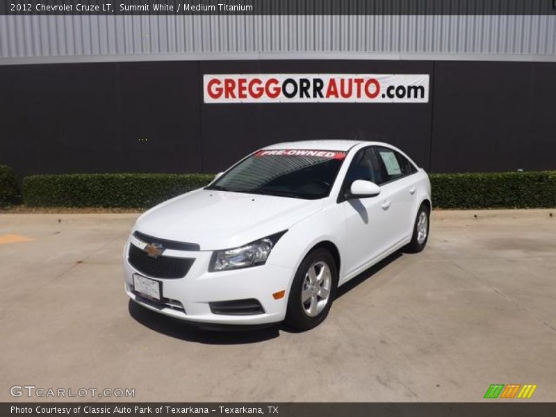 Summit White / Medium Titanium 2012 Chevrolet Cruze LT