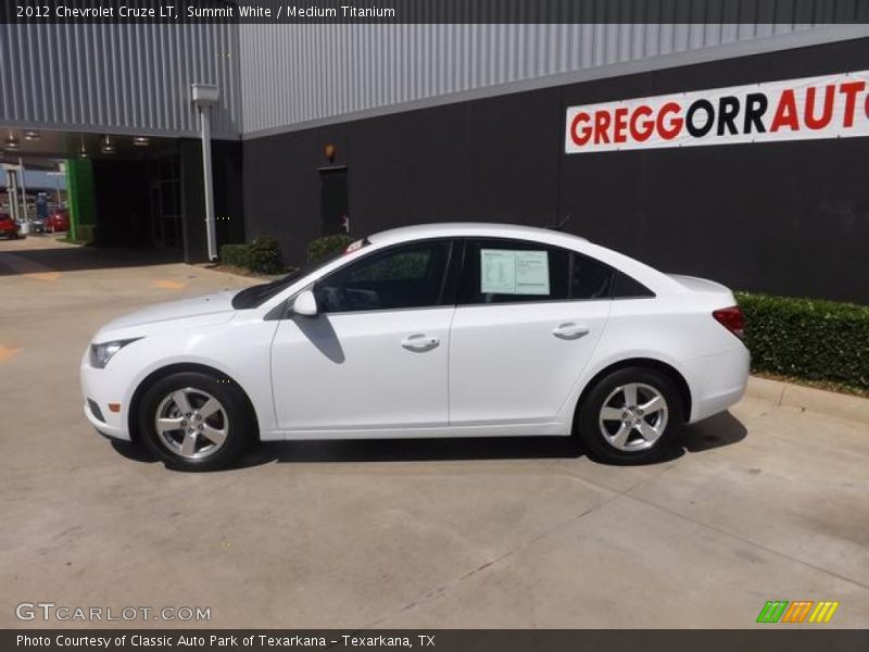 Summit White / Medium Titanium 2012 Chevrolet Cruze LT
