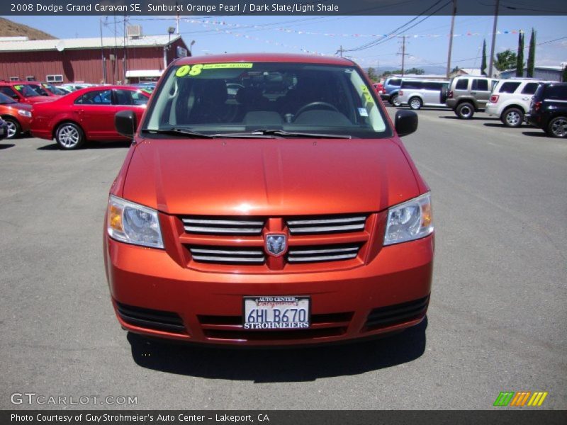 Sunburst Orange Pearl / Dark Slate/Light Shale 2008 Dodge Grand Caravan SE