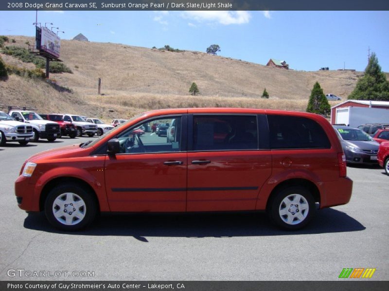 Sunburst Orange Pearl / Dark Slate/Light Shale 2008 Dodge Grand Caravan SE