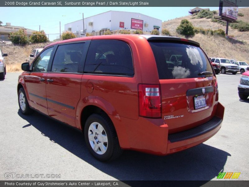 Sunburst Orange Pearl / Dark Slate/Light Shale 2008 Dodge Grand Caravan SE
