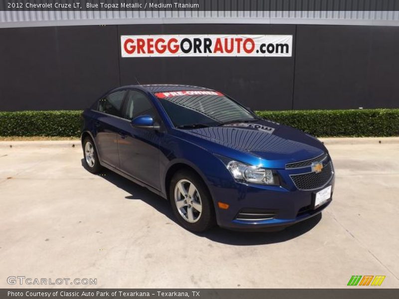 Blue Topaz Metallic / Medium Titanium 2012 Chevrolet Cruze LT