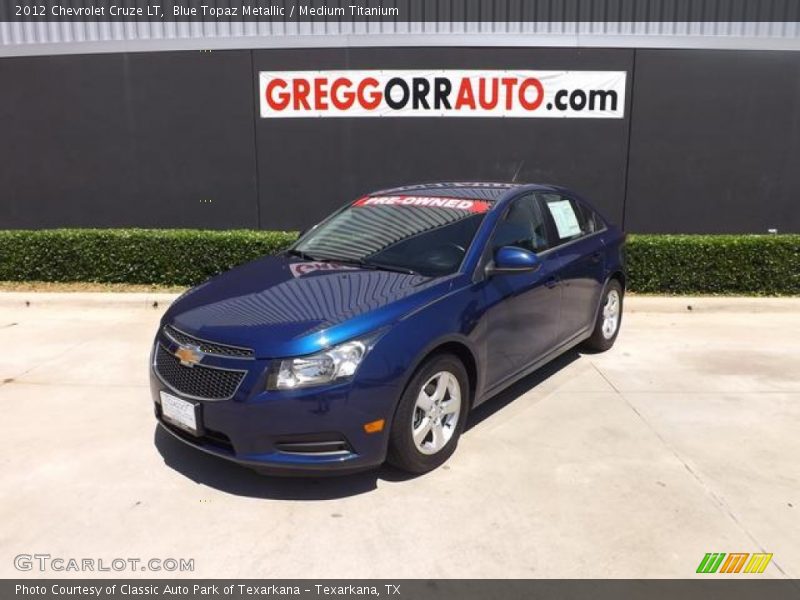 Blue Topaz Metallic / Medium Titanium 2012 Chevrolet Cruze LT