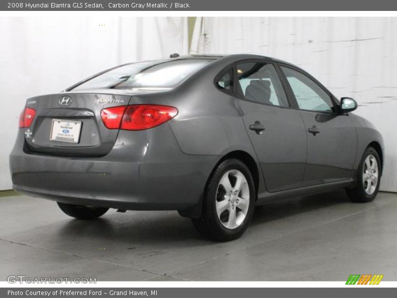 Carbon Gray Metallic / Black 2008 Hyundai Elantra GLS Sedan