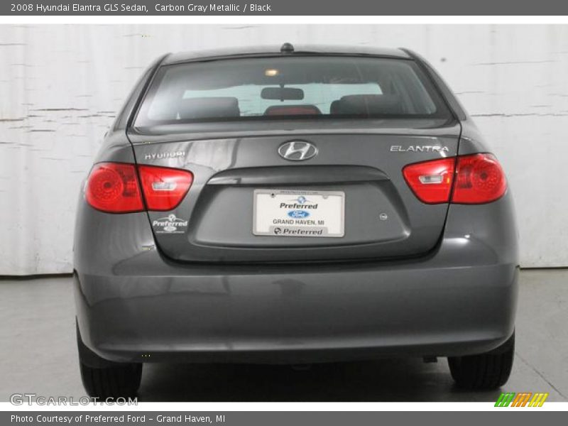 Carbon Gray Metallic / Black 2008 Hyundai Elantra GLS Sedan