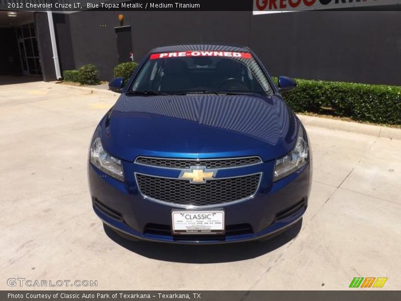 Blue Topaz Metallic / Medium Titanium 2012 Chevrolet Cruze LT