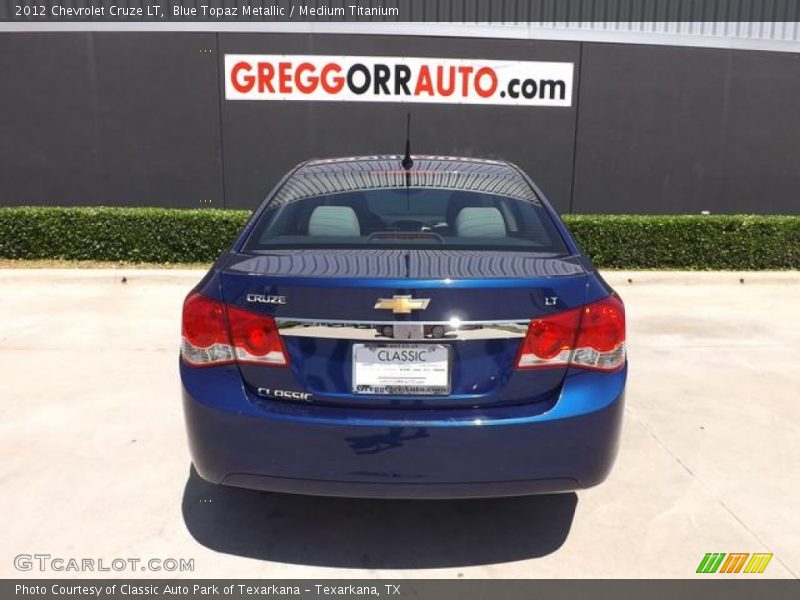 Blue Topaz Metallic / Medium Titanium 2012 Chevrolet Cruze LT