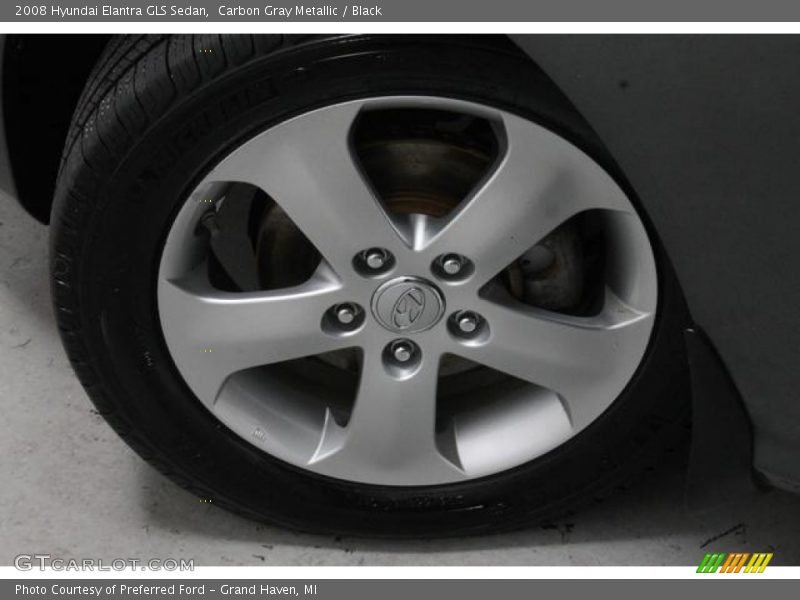 Carbon Gray Metallic / Black 2008 Hyundai Elantra GLS Sedan