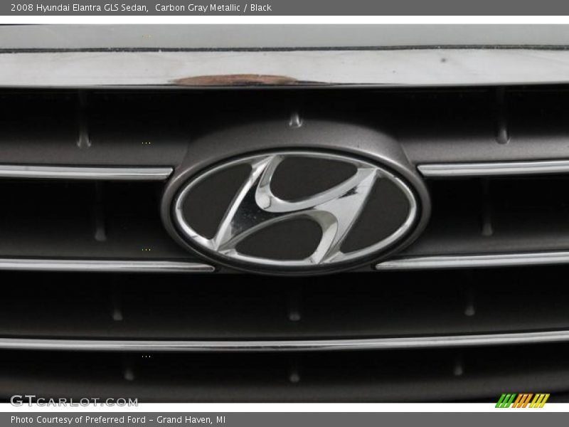 Carbon Gray Metallic / Black 2008 Hyundai Elantra GLS Sedan
