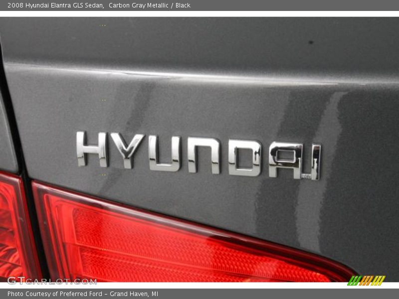 Carbon Gray Metallic / Black 2008 Hyundai Elantra GLS Sedan