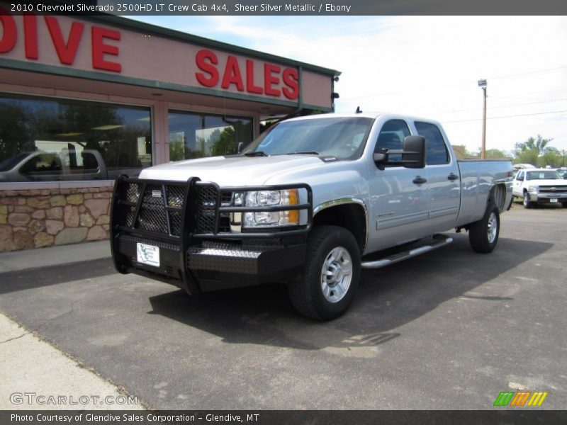 Sheer Silver Metallic / Ebony 2010 Chevrolet Silverado 2500HD LT Crew Cab 4x4