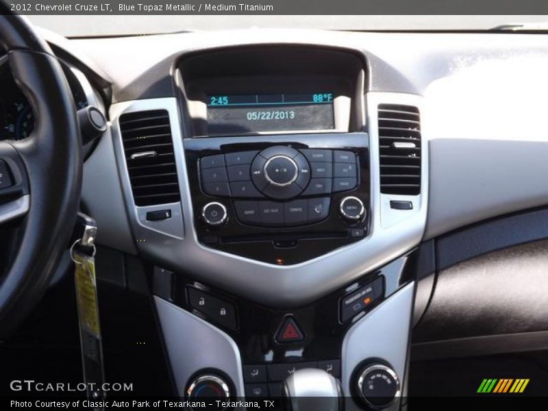 Blue Topaz Metallic / Medium Titanium 2012 Chevrolet Cruze LT
