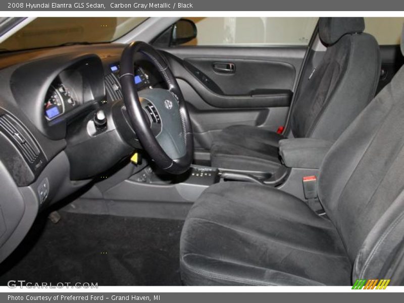 Carbon Gray Metallic / Black 2008 Hyundai Elantra GLS Sedan