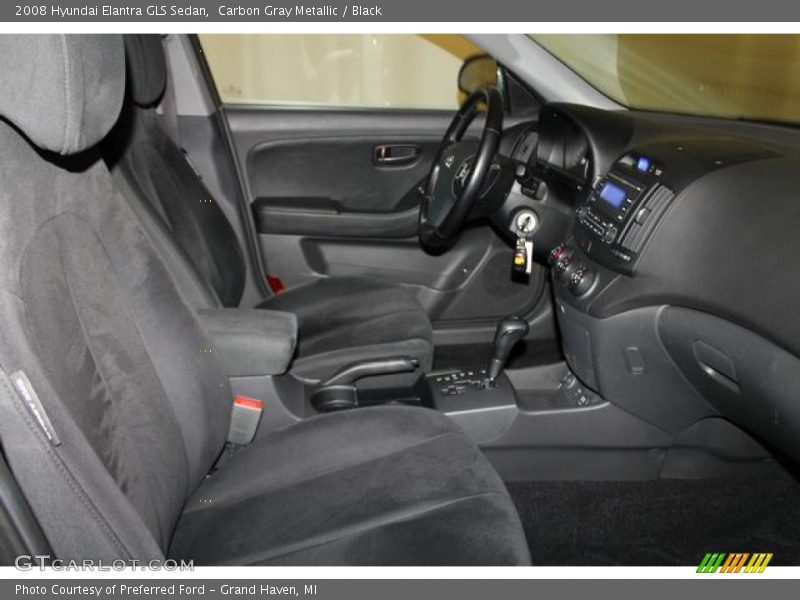 Carbon Gray Metallic / Black 2008 Hyundai Elantra GLS Sedan