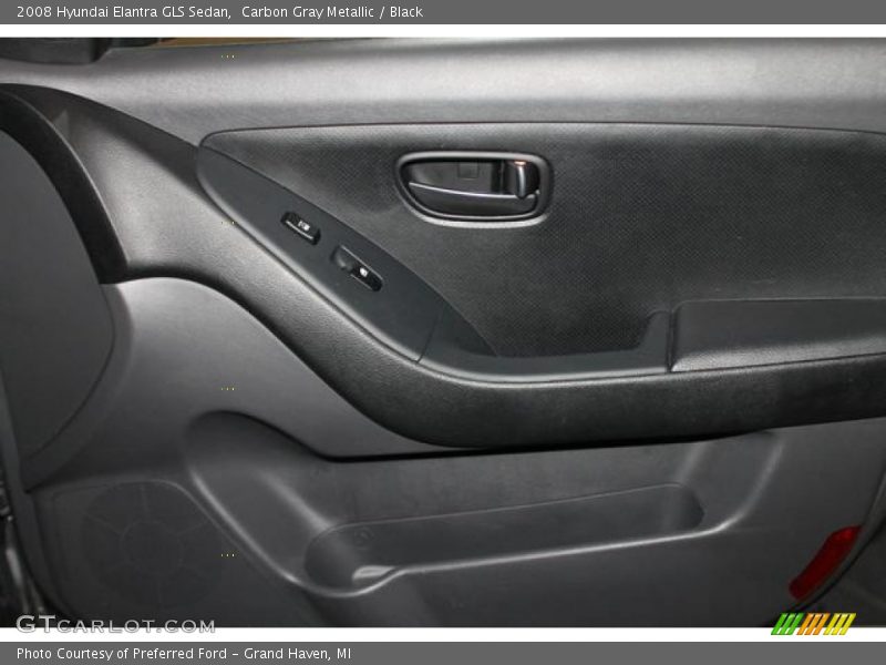 Carbon Gray Metallic / Black 2008 Hyundai Elantra GLS Sedan