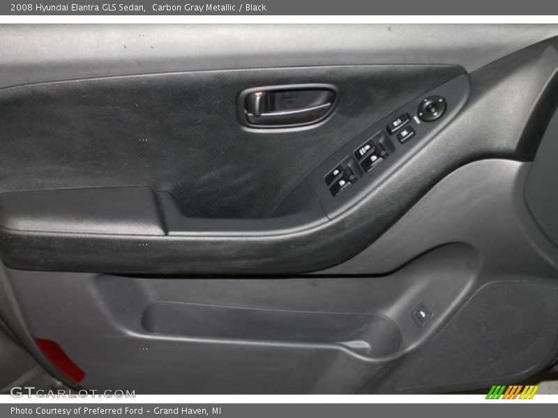 Carbon Gray Metallic / Black 2008 Hyundai Elantra GLS Sedan
