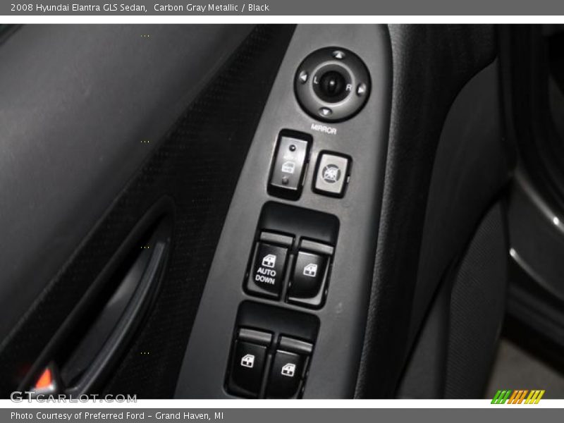 Carbon Gray Metallic / Black 2008 Hyundai Elantra GLS Sedan