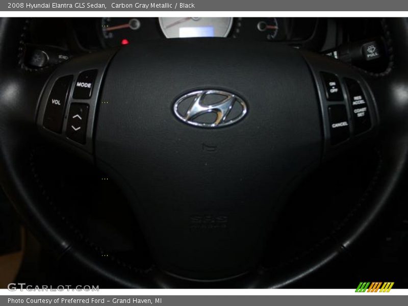 Carbon Gray Metallic / Black 2008 Hyundai Elantra GLS Sedan