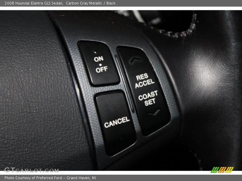Carbon Gray Metallic / Black 2008 Hyundai Elantra GLS Sedan