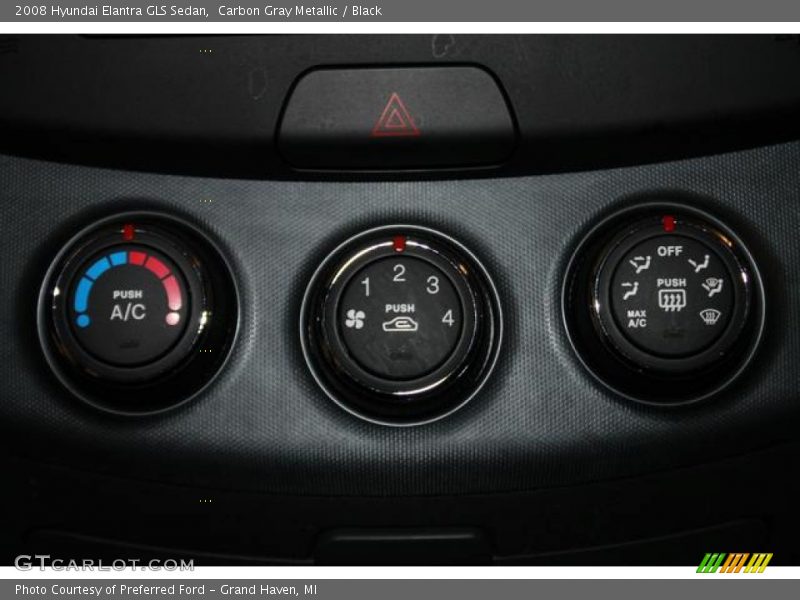 Carbon Gray Metallic / Black 2008 Hyundai Elantra GLS Sedan