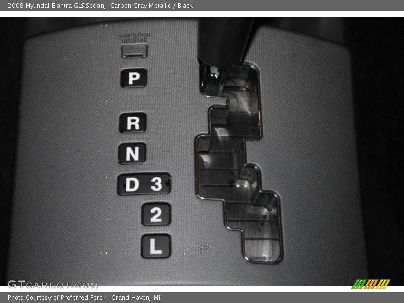 Carbon Gray Metallic / Black 2008 Hyundai Elantra GLS Sedan