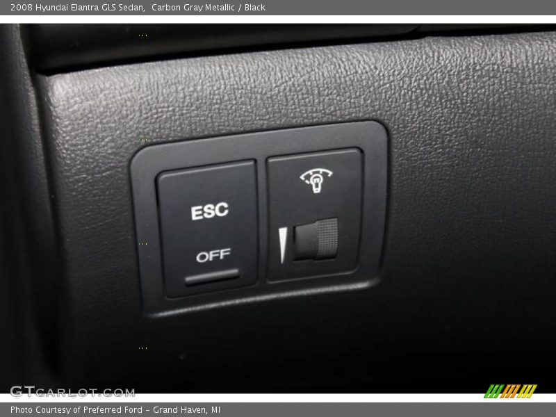 Carbon Gray Metallic / Black 2008 Hyundai Elantra GLS Sedan
