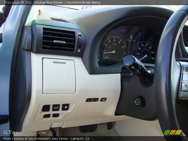 Cerulean Blue Metallic / Parchment/Brown Walnut 2010 Lexus RX 350