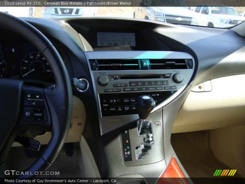 Cerulean Blue Metallic / Parchment/Brown Walnut 2010 Lexus RX 350