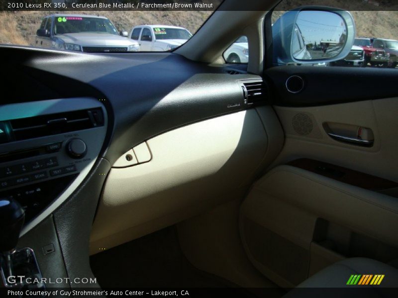 Cerulean Blue Metallic / Parchment/Brown Walnut 2010 Lexus RX 350