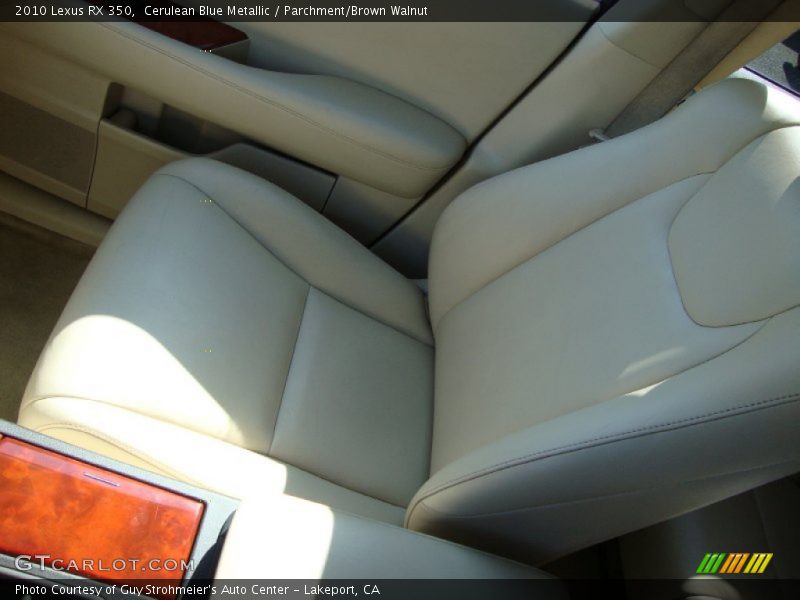 Cerulean Blue Metallic / Parchment/Brown Walnut 2010 Lexus RX 350