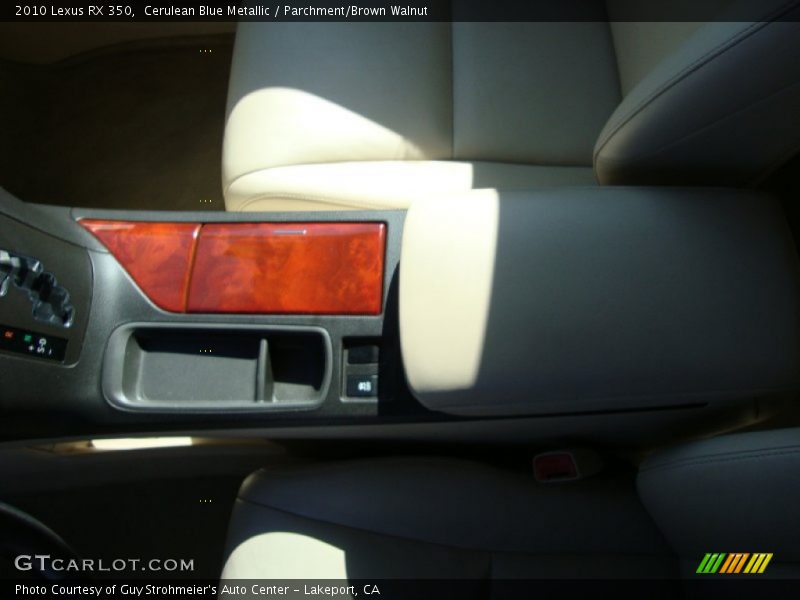 Cerulean Blue Metallic / Parchment/Brown Walnut 2010 Lexus RX 350