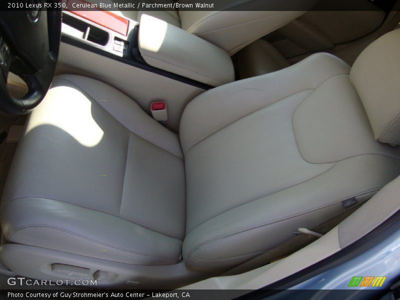 Cerulean Blue Metallic / Parchment/Brown Walnut 2010 Lexus RX 350