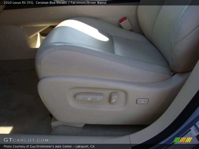 Cerulean Blue Metallic / Parchment/Brown Walnut 2010 Lexus RX 350