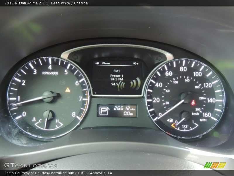 Pearl White / Charcoal 2013 Nissan Altima 2.5 S