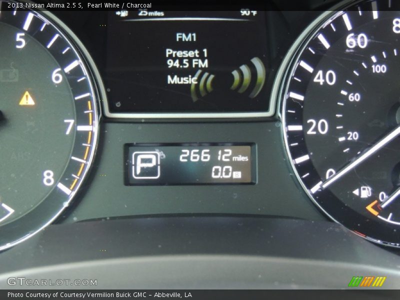 Pearl White / Charcoal 2013 Nissan Altima 2.5 S