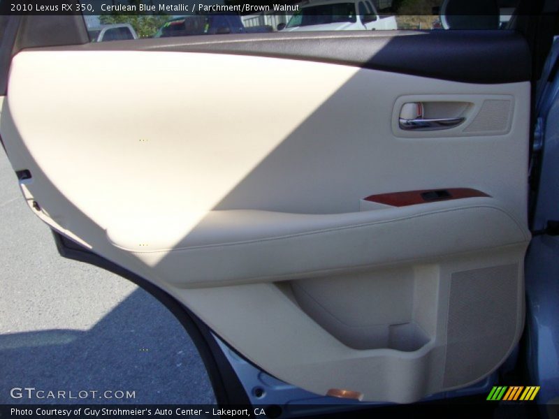 Cerulean Blue Metallic / Parchment/Brown Walnut 2010 Lexus RX 350