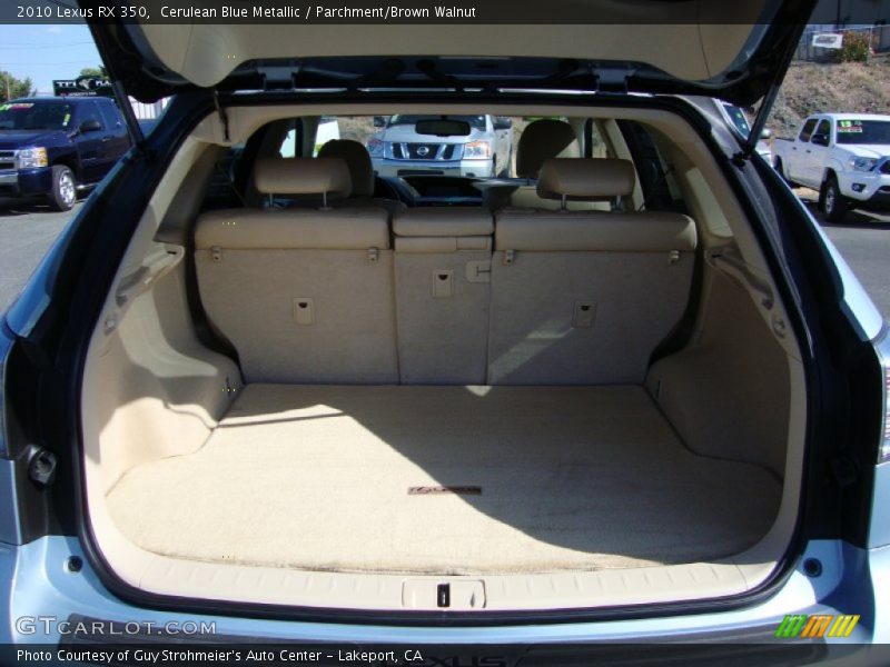 Cerulean Blue Metallic / Parchment/Brown Walnut 2010 Lexus RX 350
