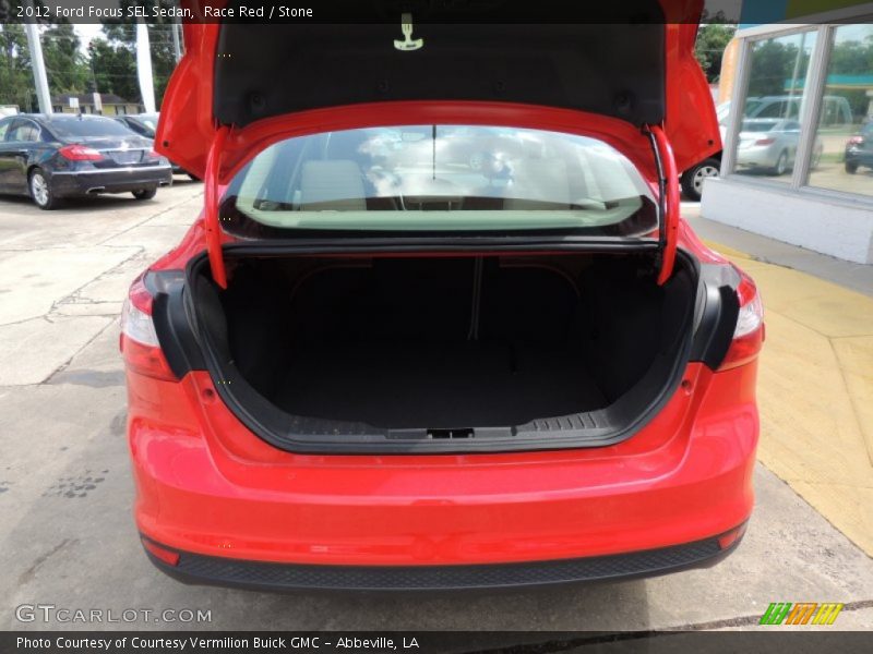 Race Red / Stone 2012 Ford Focus SEL Sedan