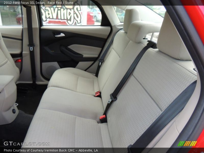 Race Red / Stone 2012 Ford Focus SEL Sedan