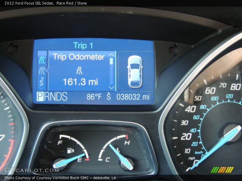 Race Red / Stone 2012 Ford Focus SEL Sedan