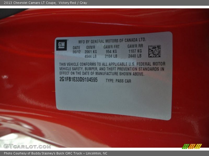 Victory Red / Gray 2013 Chevrolet Camaro LT Coupe