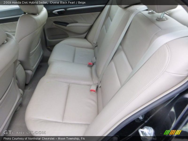 Crystal Black Pearl / Beige 2009 Honda Civic Hybrid Sedan