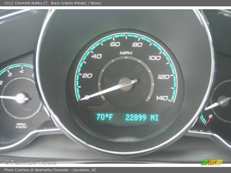 Black Granite Metallic / Ebony 2012 Chevrolet Malibu LT