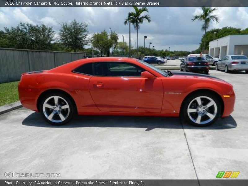 Inferno Orange Metallic / Black/Inferno Orange 2010 Chevrolet Camaro LT/RS Coupe