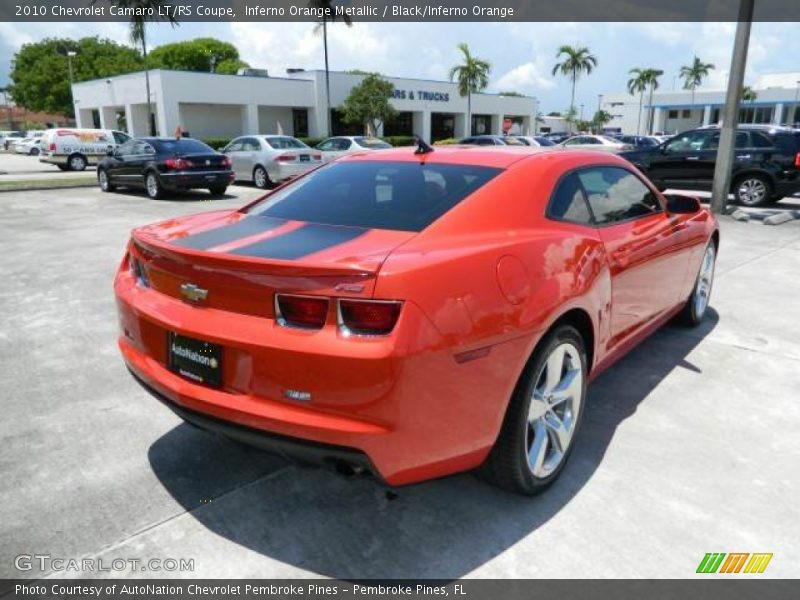 Inferno Orange Metallic / Black/Inferno Orange 2010 Chevrolet Camaro LT/RS Coupe